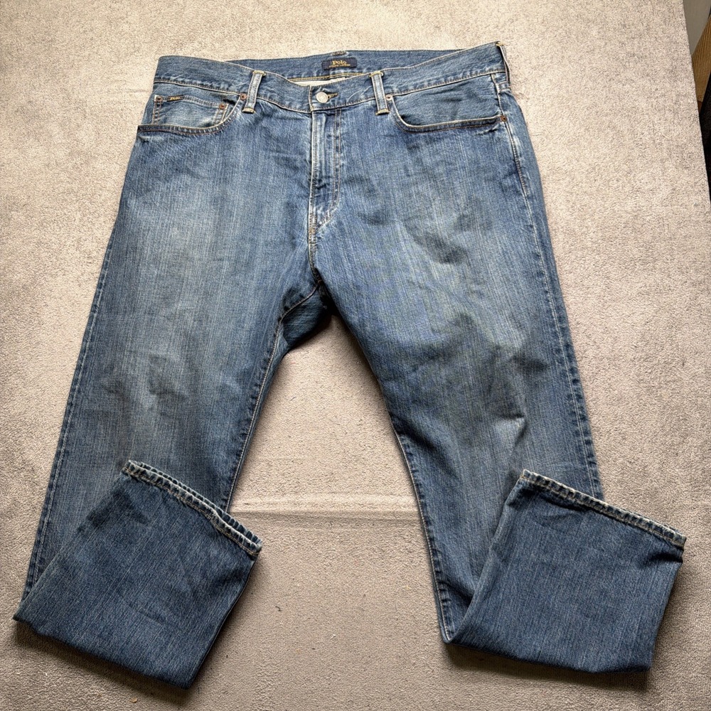 Polo‎ Ralph Lauren Hampton Relaxed Straight Jeans Blue Denim 36x30